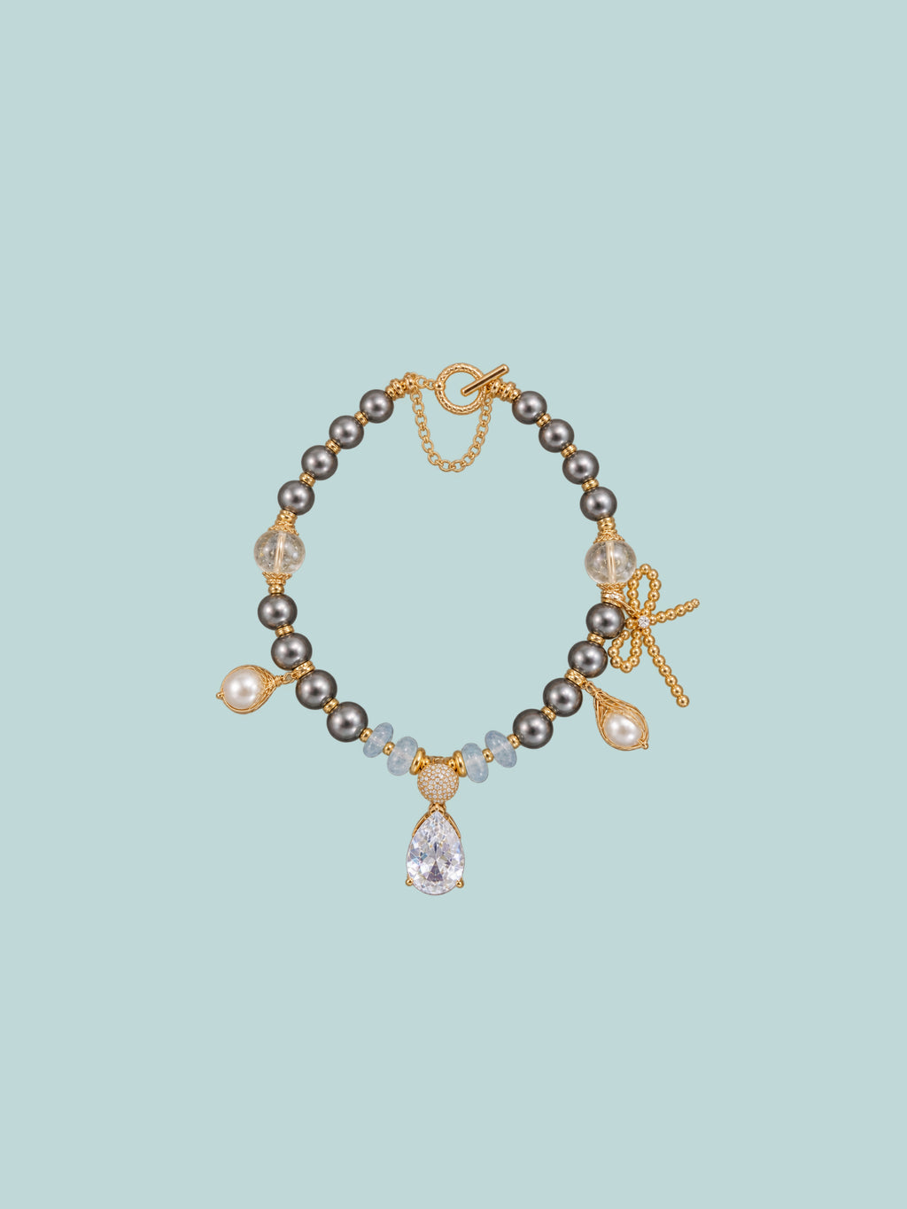 Gru x Le Bel Ami Pearl Pet Necklace (White & Black & Green🤍💚🖤)