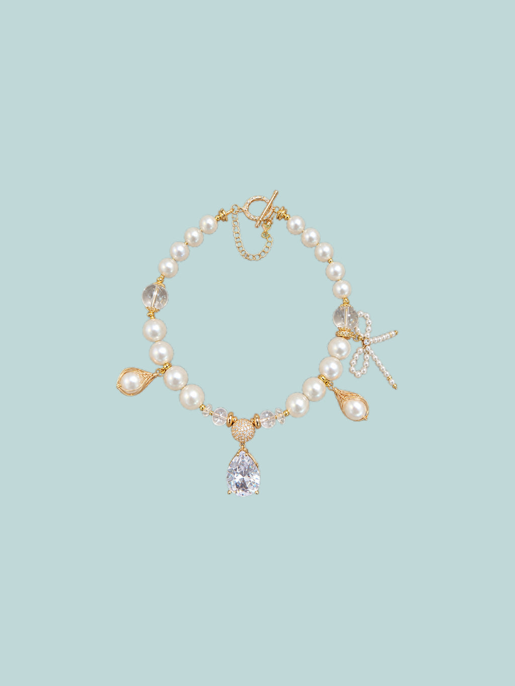 Gru x Le Bel Ami Pearl Pet Necklace (White & Black & Green🤍💚🖤)