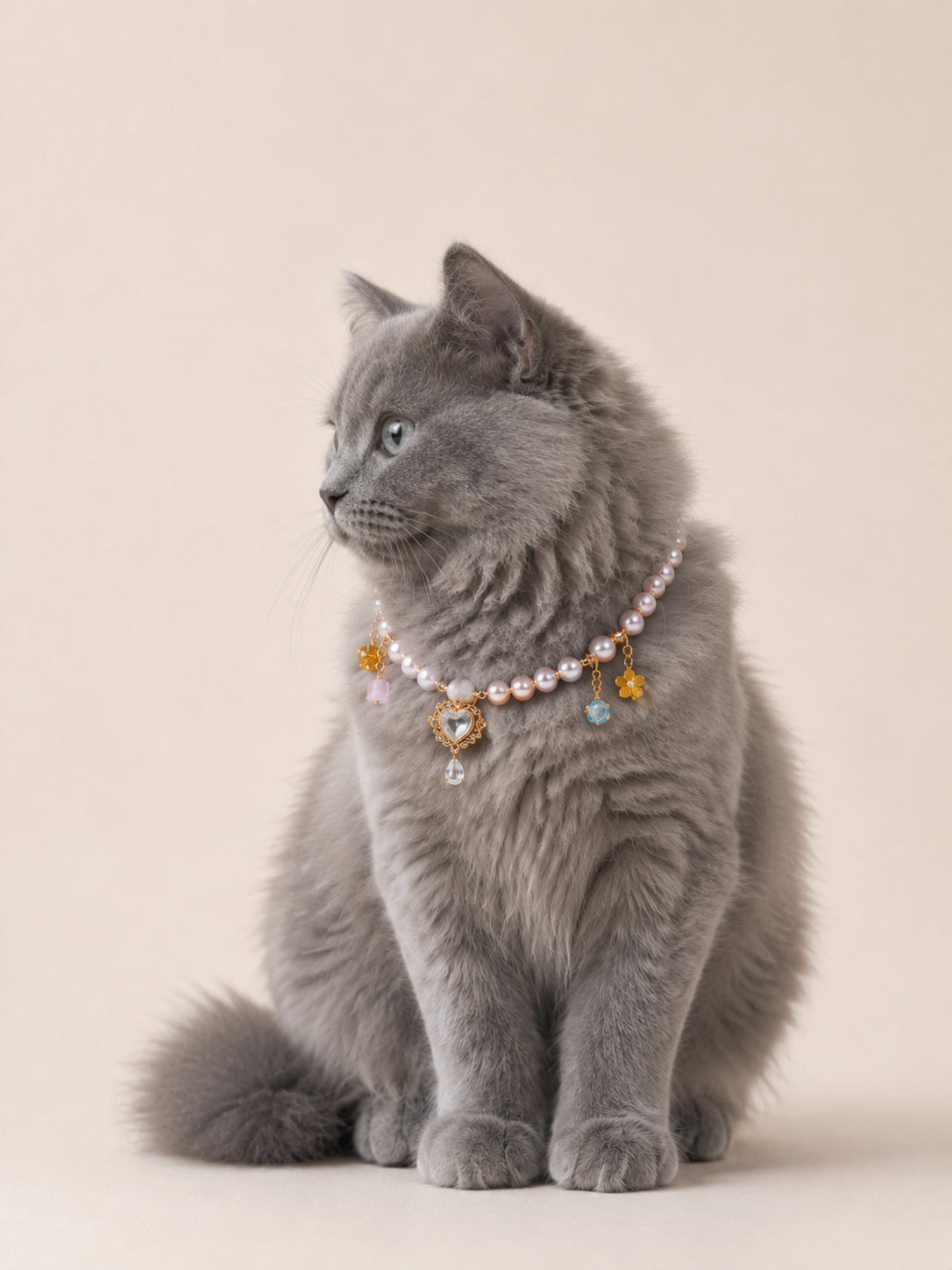 ROSÉE | Luxury Pearl Dog Necklace | 32CM