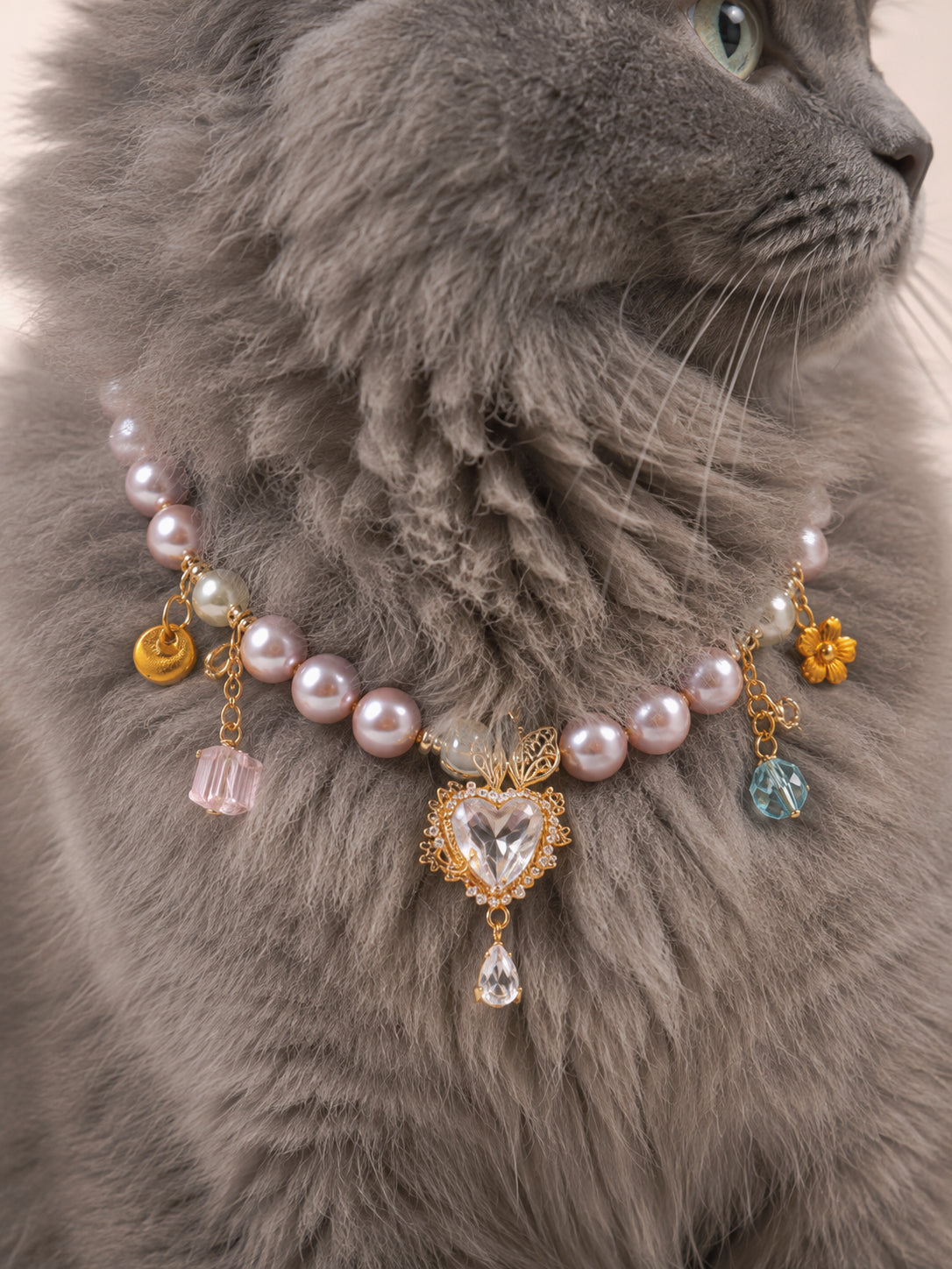 ROSÉE | Luxury Pearl Dog Necklace | 32CM