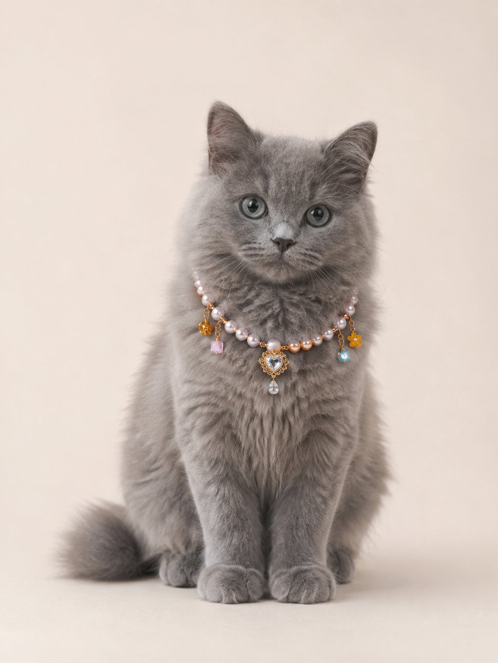 ROSÉE | Luxury Pearl Dog Necklace | 32CM
