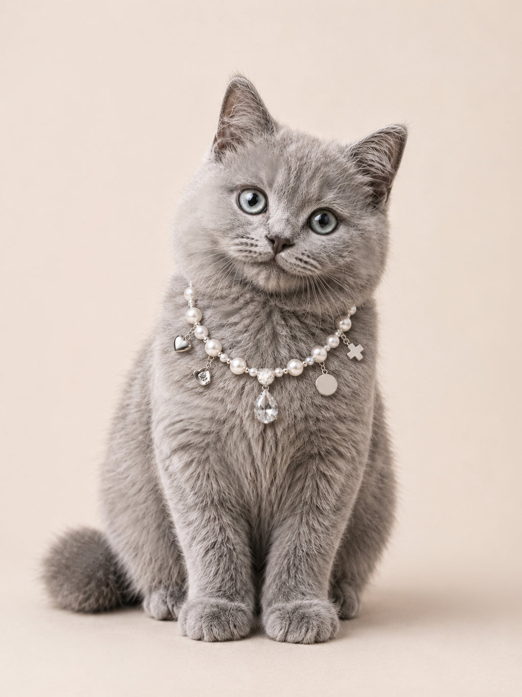 LUMIÈRE | Luxury Pearl Dog Necklace | 28-32CM