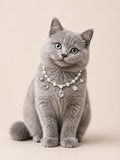 LUMIÈRE | Luxury Pearl Dog Necklace | 28-32CM