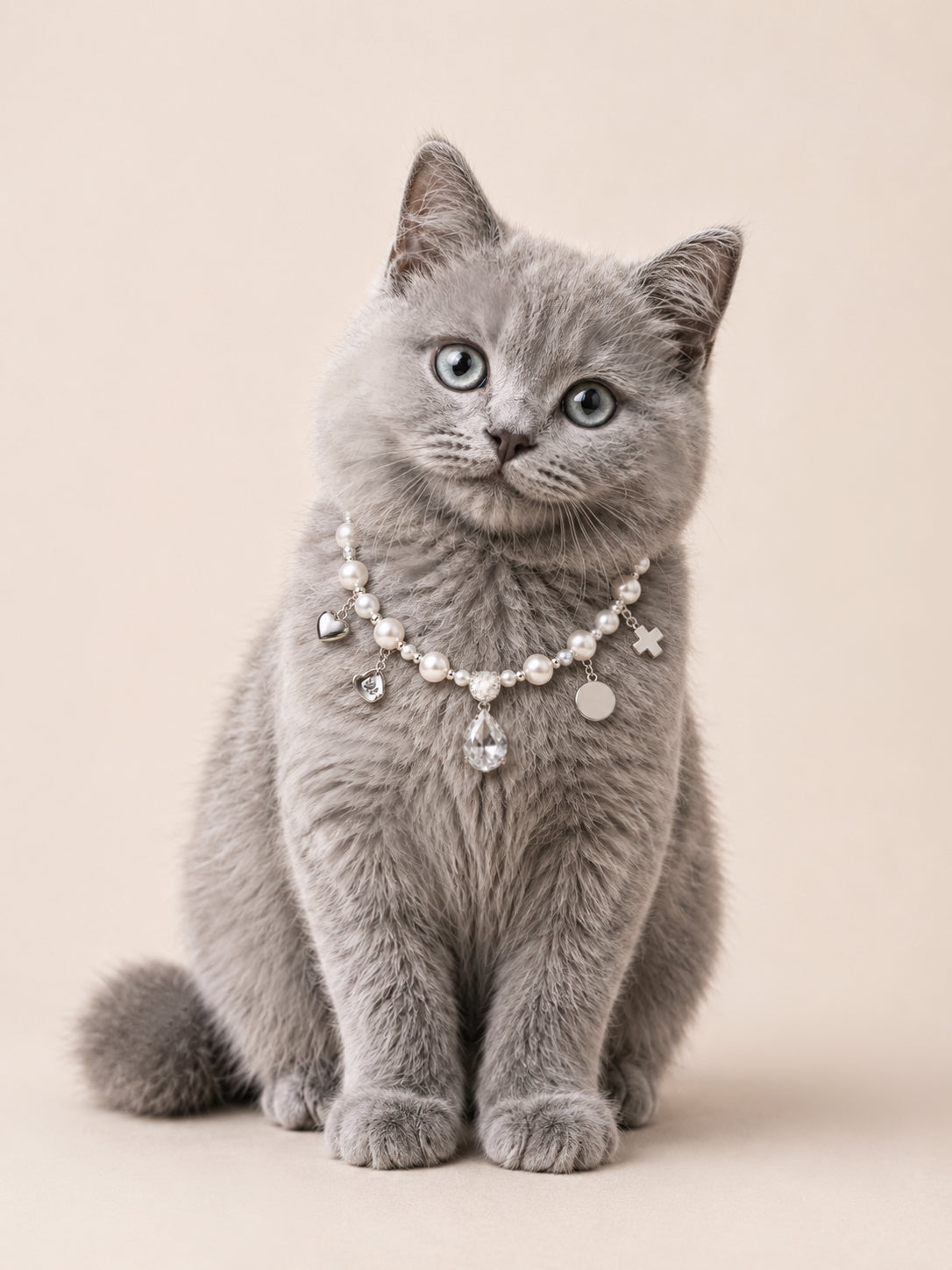 LUMIÈRE | Luxury Pearl Dog Necklace | 28-32CM