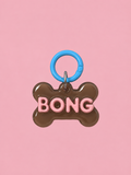 Personalised Tag - Brown Blue Puppy Bone