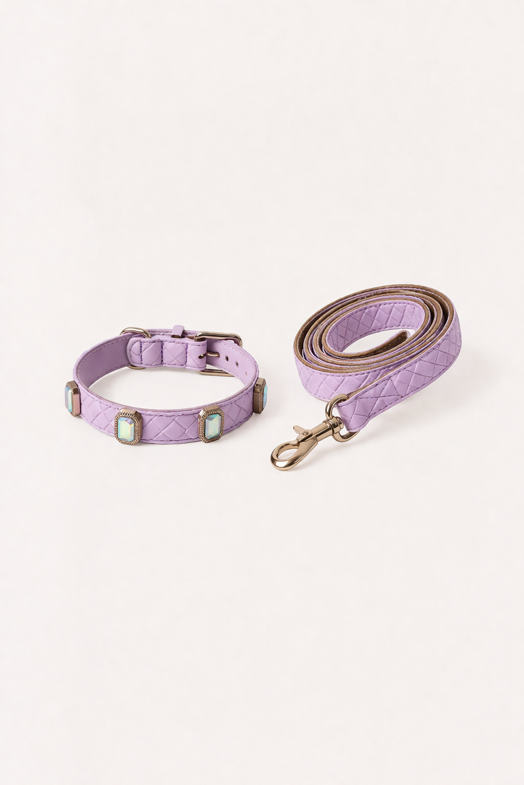 Lilac Aurora Baby Collar + Leash