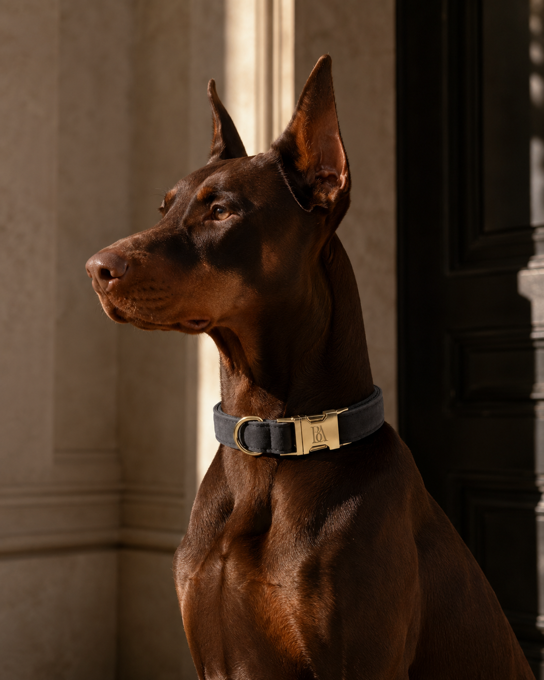 Graphite Velvet Pet Collar