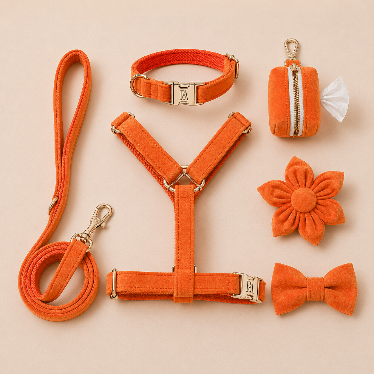 Orange Velvet Garden Set