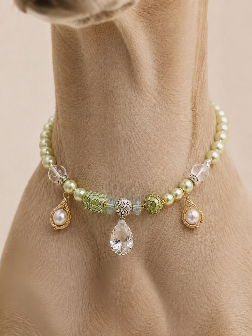 VERDURE | Luxury Pearl Dog Necklace | 35-40CM