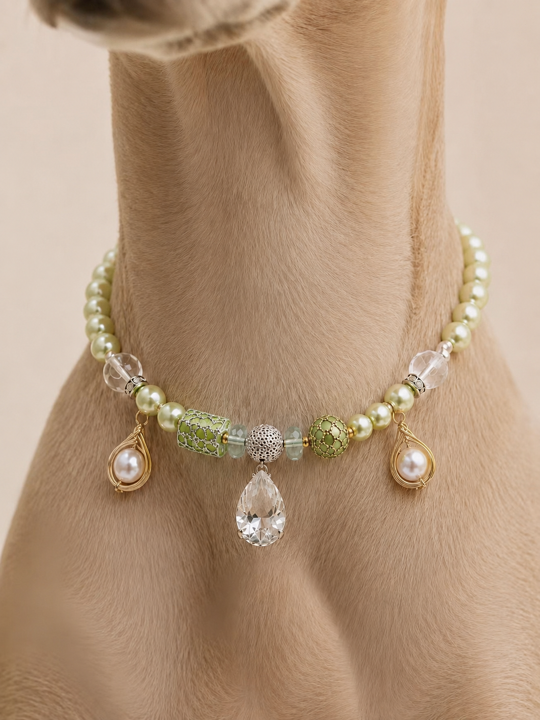 VERDURE | Luxury Pearl Dog Necklace | 35-40CM
