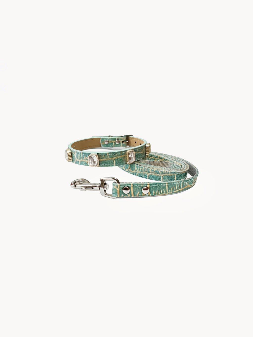 Jade Luxe Gem Collar + Leash