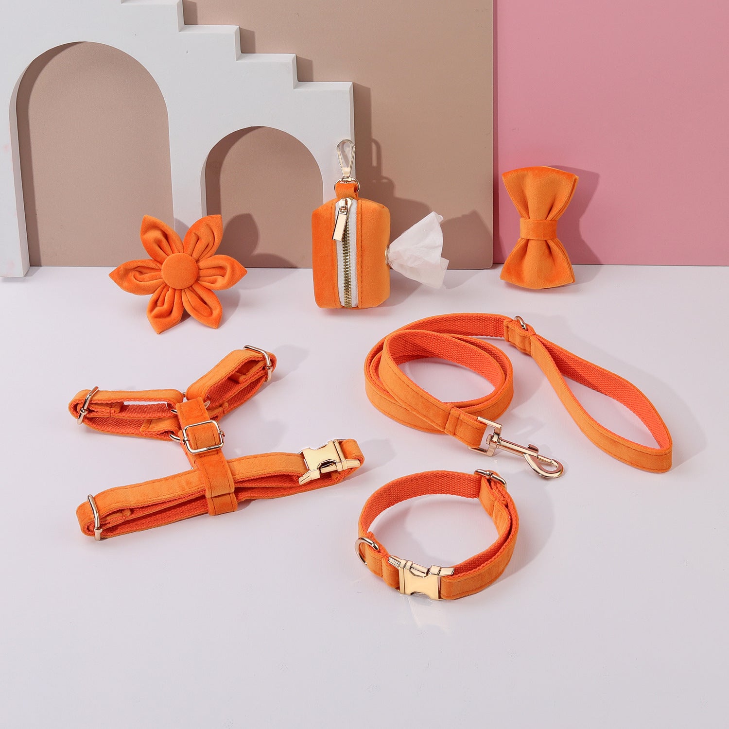 Orange Velvet Garden Set