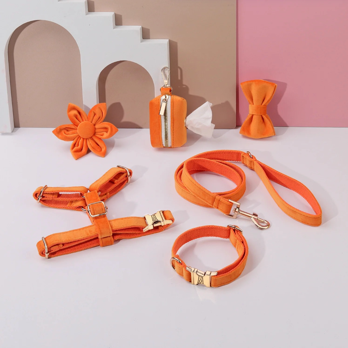 Orange Velvet Garden Set