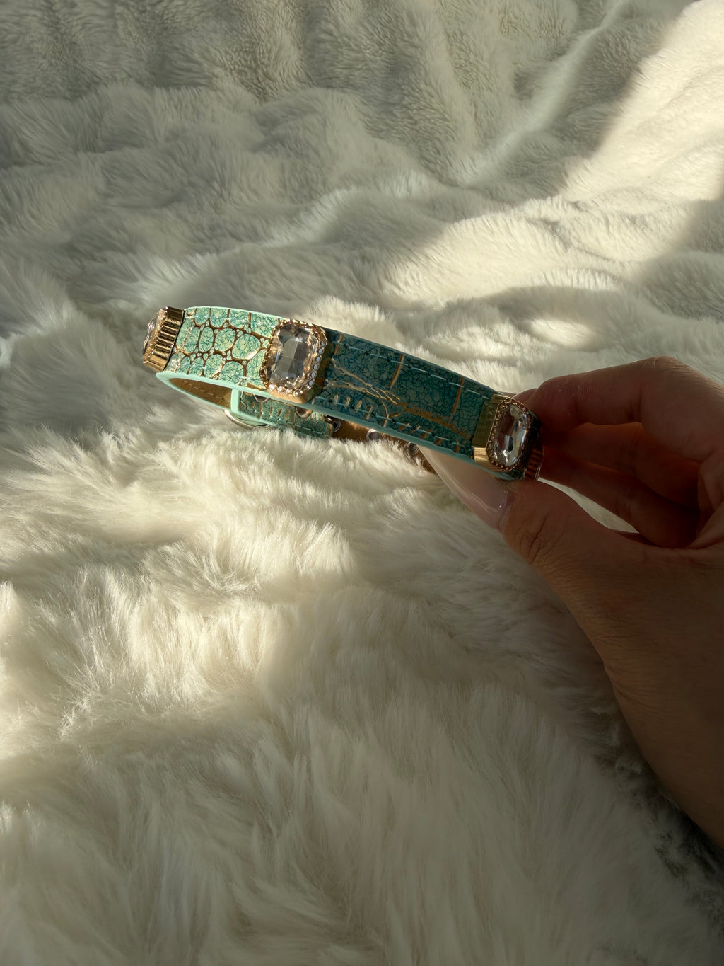 Jade Luxe Gem Collar + Leash
