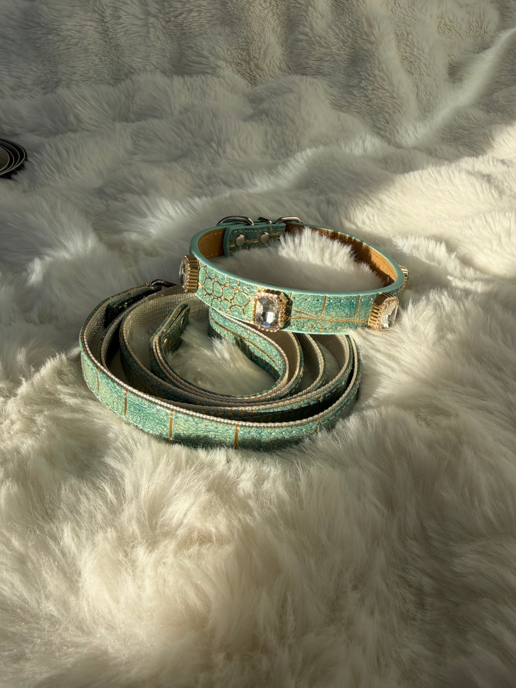 Jade Luxe Gem Collar + Leash