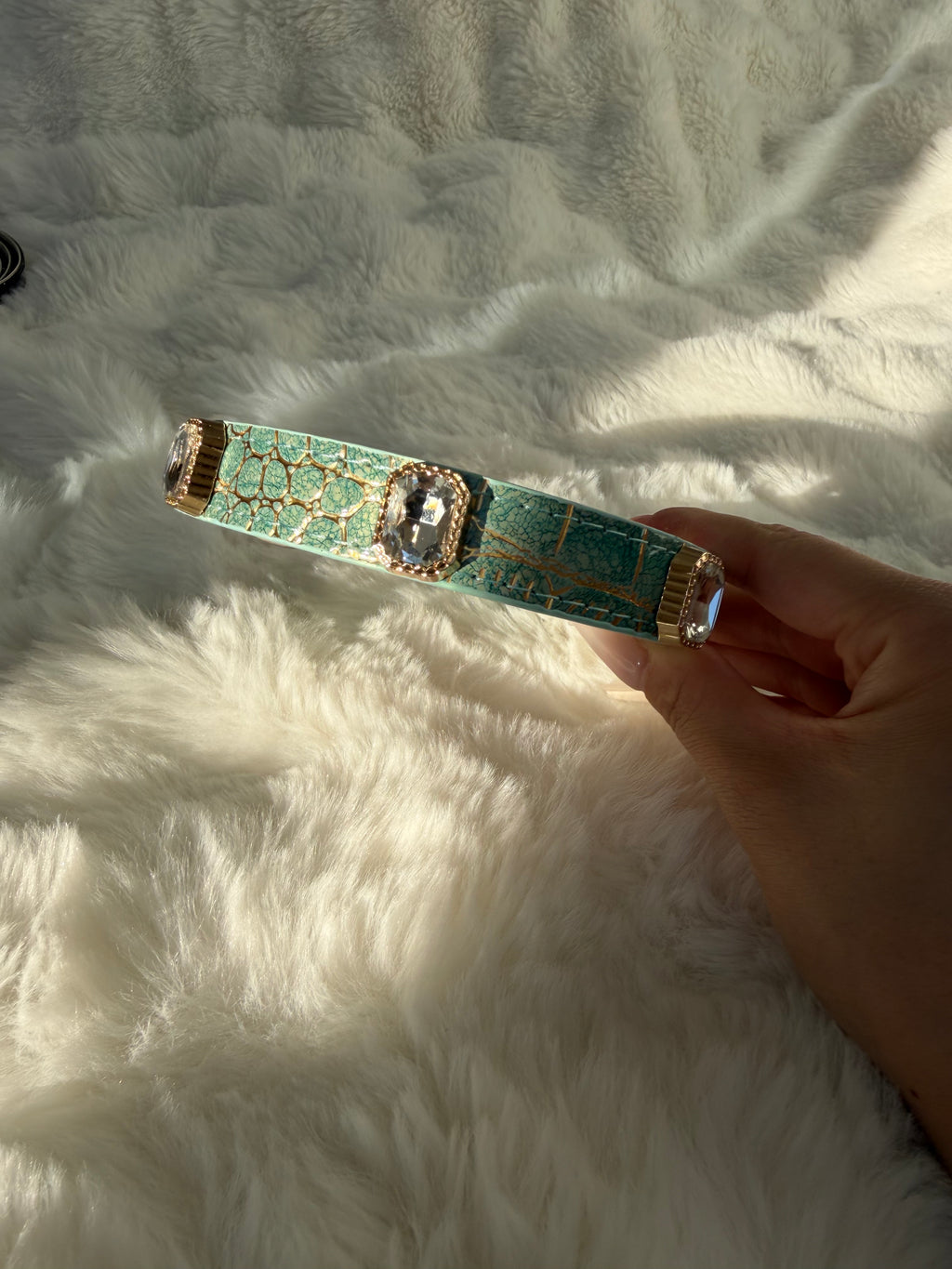 Jade Luxe Gem Collar + Leash