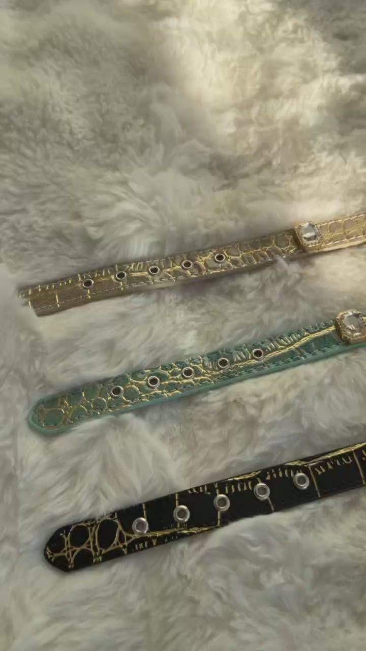 Jade Luxe Gem Collar + Leash